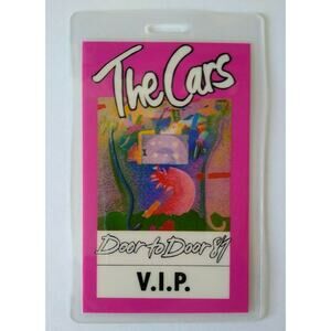 The Cars VIP Backstage Pass Original New Wave Music Concert Tour Ric Ocasek 1989